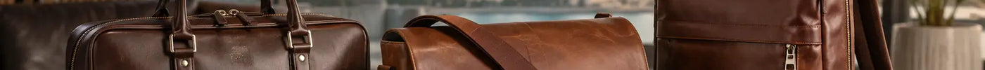 Best Leather Laptop Bags for Men in UAE in a premium Dubai workspace.