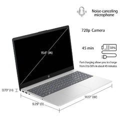 HP 15.6" Laptop, 13th Gen Intel Core i5-1335U, 32GB RAM, 1TB SSD, FHD Anti-Glare Display, Webcam, Numeric Keypad, Wi-Fi, Bluetooth, HDMI, 32GB USB Card, Windows 11 – Silver