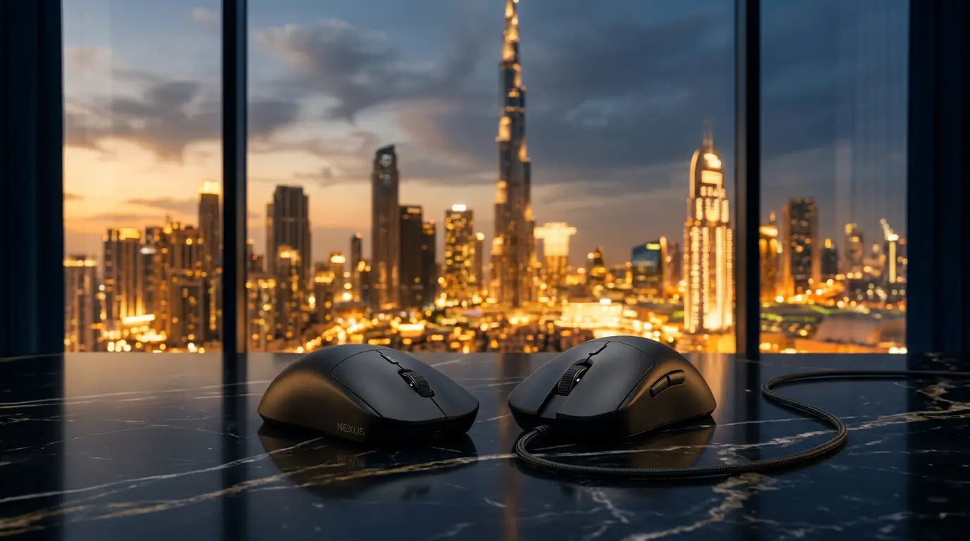 Wired vs wireless mouse comparison for gaming and office use in UAE