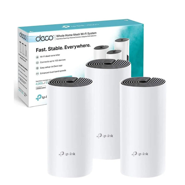 TP-Link Deco M4 Whole Home Mesh WiFi AC1200 with Alexa and Parental Control 3 Pack