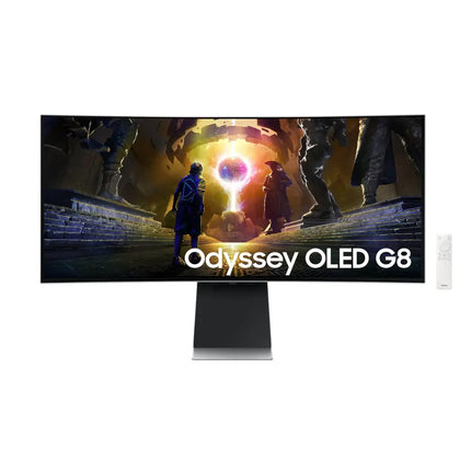 Samsung Odyssey G8 34" OLED UWQHD Gaming Monitor 175Hz 0.03ms Silver
