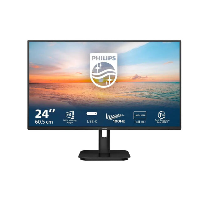 Philips 1000 Series 24" FHD IPS Monitor 100Hz 1ms Black