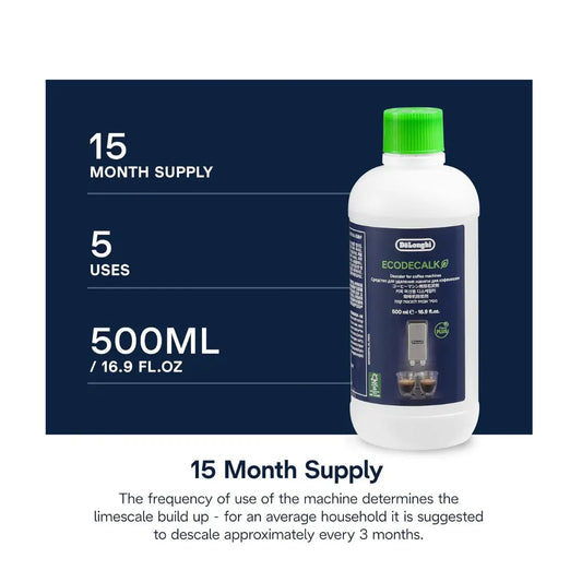 De'Longhi EcoDecalk 500ml Descaler Coffee Maker Cleaner