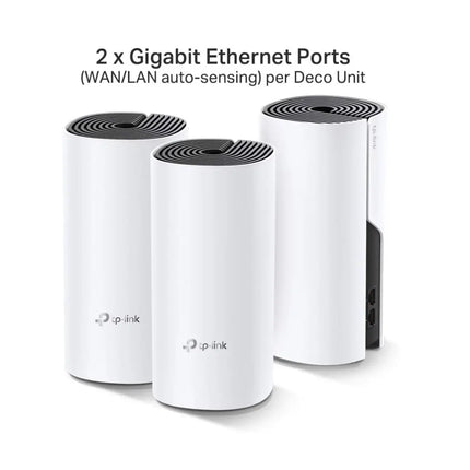 TP-Link Deco M4 Whole Home Mesh WiFi AC1200 with Alexa and Parental Control 3 Pack