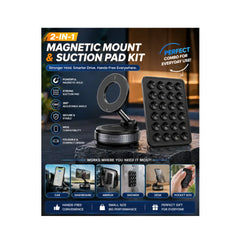 AMALYX Magnetic Phone Mount 2-in-1 360° Car Holder Foldable