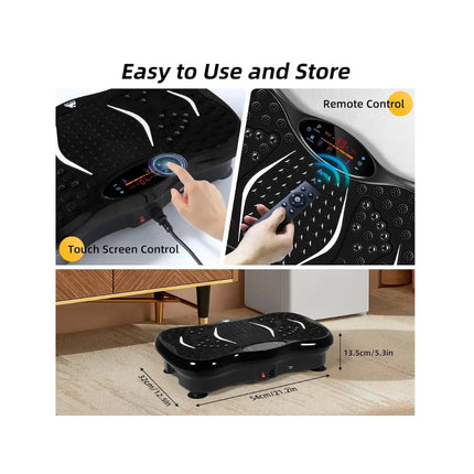 Vibration Plate for Home Use with Bluetooth, 5 Modes, Resistance Bands, 330lb Max Load