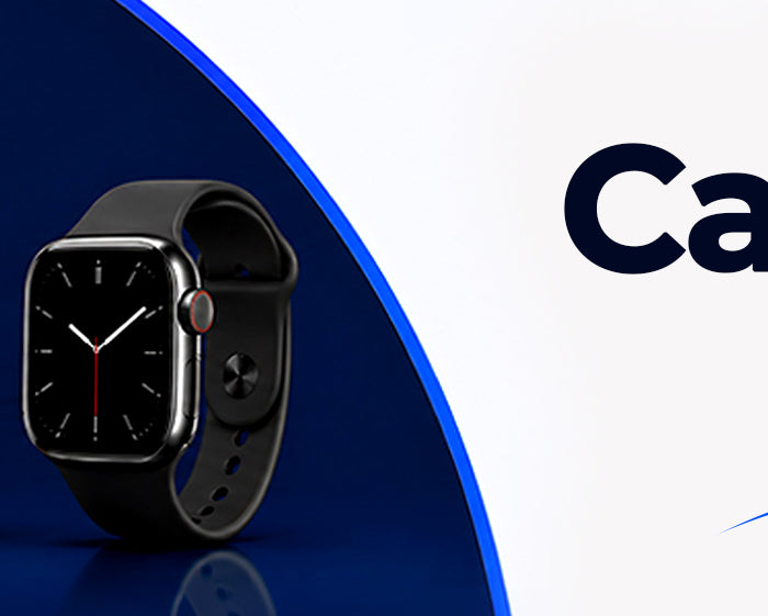 Afnan 9 PM perfume, Louis Vuitton handbag, and smart watch banner with text Carry Luxury Boldly