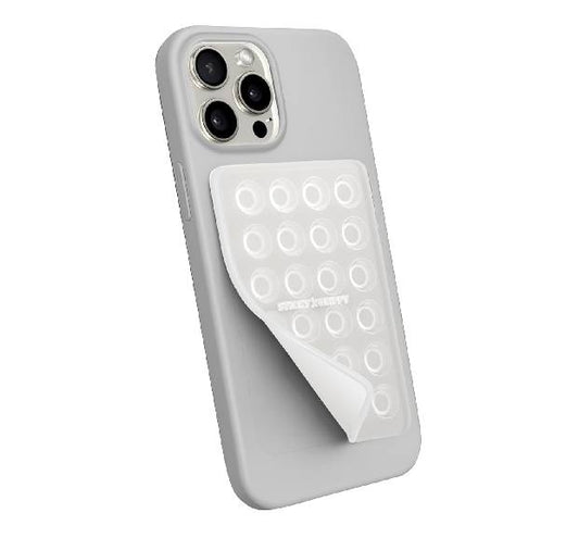 StickyGrippy Suction Phone Case Mount, Silicon Adhesive Phone Accessory for iPhone and Android, Hands-Free Fidget Toy Mirror Shower Phone Holder, Tiktok Videos and Selfies (Translucent)
