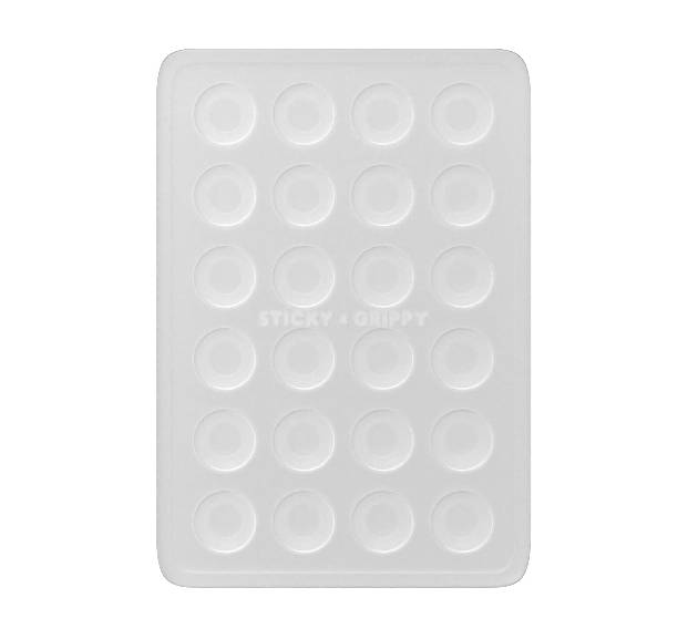 StickyGrippy Suction Phone Case Mount, Silicon Adhesive Phone Accessory for iPhone and Android, Hands-Free Fidget Toy Mirror Shower Phone Holder, Tiktok Videos and Selfies (Translucent)