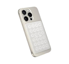 StickyGrippy Suction Phone Case Mount, Silicon Adhesive Phone Accessory for iPhone and Android, Hands-Free Fidget Toy Mirror Shower Phone Holder, Tiktok Videos and Selfies (Translucent)