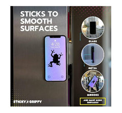 StickyGrippy Suction Phone Case Mount, Silicon Adhesive Phone Accessory for iPhone and Android, Hands-Free Fidget Toy Mirror Shower Phone Holder, Tiktok Videos and Selfies (Translucent)