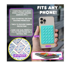 StickyGrippy Suction Phone Case Mount, Silicon Adhesive Phone Accessory for iPhone and Android, Hands-Free Fidget Toy Mirror Shower Phone Holder, Tiktok Videos and Selfies (Translucent)