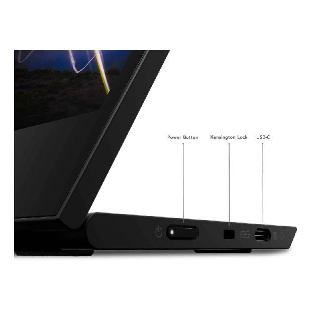 Lenovo ThinkVision M15 15.6" Full HD WLED LCD Monitor - 16:9 - Raven Black