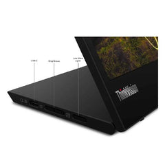 Lenovo ThinkVision M15 15.6" Full HD WLED LCD Monitor - 16:9 - Raven Black