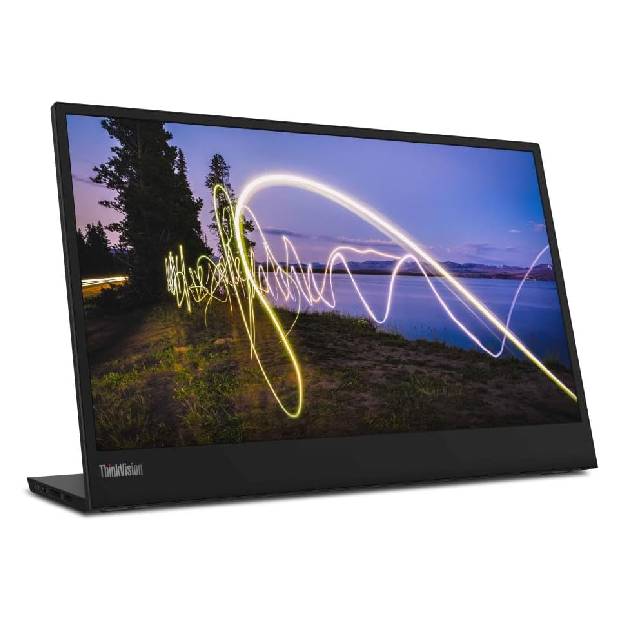 Lenovo ThinkVision M15 15.6" Full HD WLED LCD Monitor - 16:9 - Raven Black