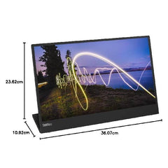 Lenovo ThinkVision M15 15.6" Full HD WLED LCD Monitor - 16:9 - Raven Black