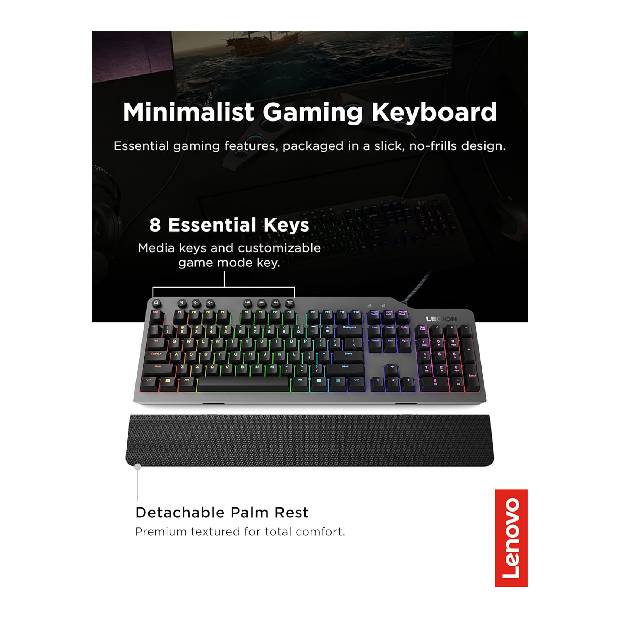 Lenovo Legion K500 Rgb Mechanical Gaming Keyboard GY40T26478, Black