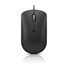 Lenovo 400 USB-C Wired Compact Mouse, 4 Button USB Mouse for Laptops and Computers, Adjustable 2400 DPI, Left or Right Hand, GY51D20875, Black