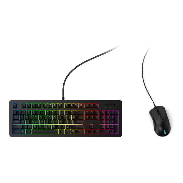 Lenovo Legion M300 RGB Gaming Mouse with 8 Programmable Buttons, USB 2.0, Up to 8000 DPI and 1000 Hz, Ambidextrous, Black, GY50X79384